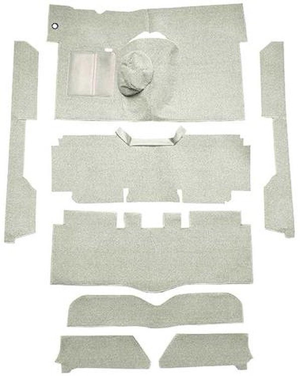 F9161823 1963-65 Falcon/Comet Convertible L6 w/ Floor Shift; Cut & Sewn; Loop Carpet; Kit; Silver