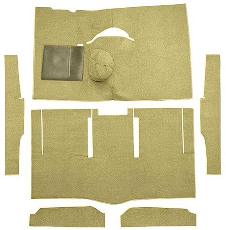 F9162409 1963-65 Falcon/Comet Hardtop L6 w/ Floor Shift; Cut & Sewn; Loop Carpet; Kit; Ivy Gold