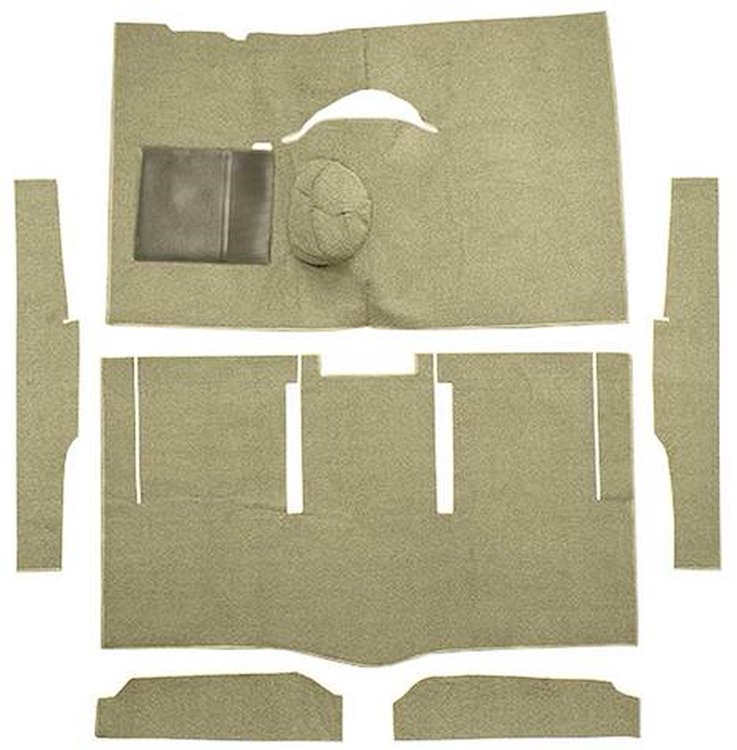 F9162444 1963-65 Falcon/Comet Hardtop L6 w/ Floor Shift; Cut & Sewn; Loop Carpet; Kit; Fawn Sandalwood