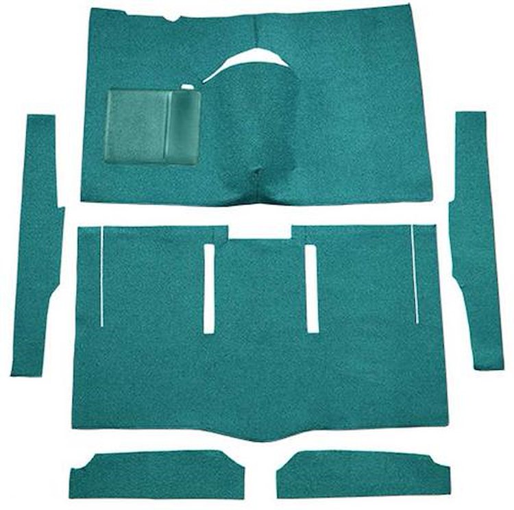 F9162606 1963-65 Falcon/Comet 2-Door Hardtop w/ Column Shift; Cut & Sewn; Loop Carpet; Kit; Aqua