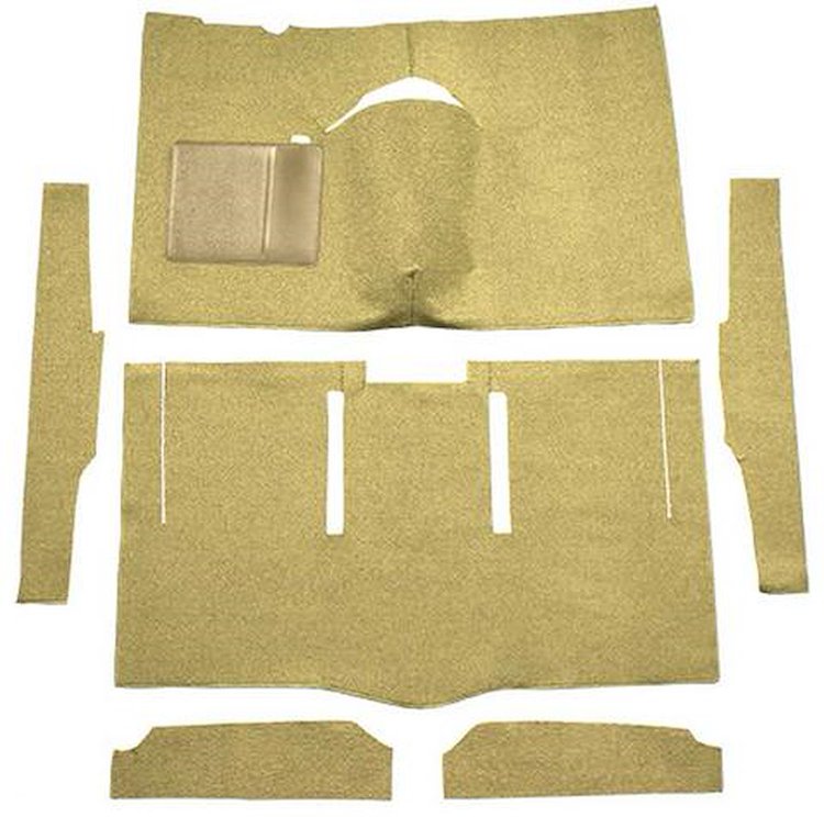 F9162609 1963-65 Falcon/Comet 2-Door Hardtop w/ Column Shift; Cut & Sewn; Loop Carpet; Kit; Ivy Gold