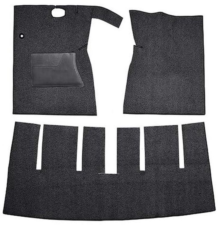 F9165901 1963 Ford Galaxie Convertible Auto/4-Speed; w/ Console Cut & Sewn; Loop Carpet; Kit; Black