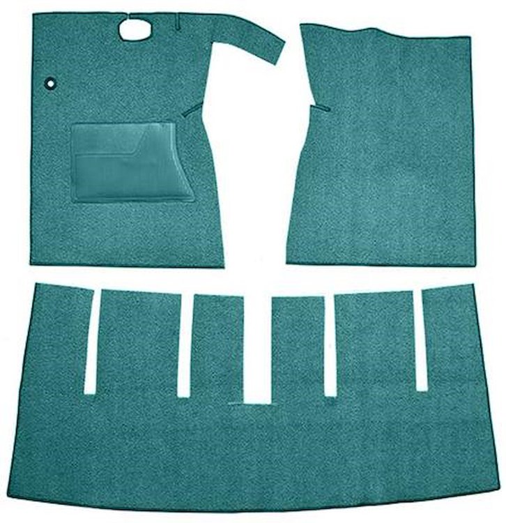 F9165906 1963 Ford Galaxie Convertible Auto/4-Speed; w/ Console Cut & Sewn; Loop Carpet; Kit; Aqua