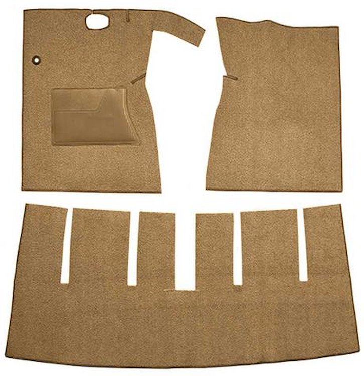 F9165969 1963 Ford Galaxie Convertible Auto/4-Speed; w/ Console Cut & Sewn; Loop Carpet; Kit; Medium Saddle