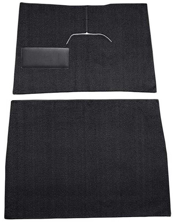 F9169201 1948-52 Ford F1 w/ Low Tunnel; Cut & Sewn; Loop Carpet; Kit; Black