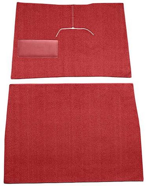 F9169202 1948-52 Ford F1 w/ Low Tunnel; Cut & Sewn; Loop Carpet; Kit; Red