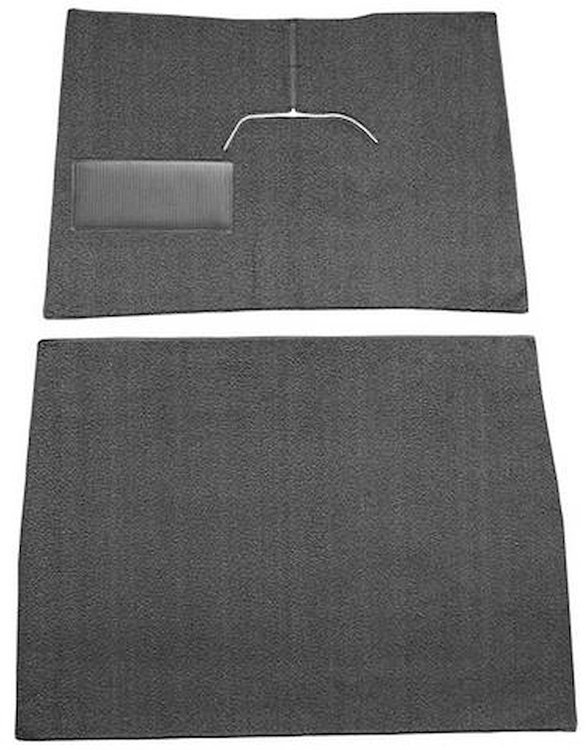 F9169257 1948-52 Ford F1 w/ Low Tunnel; Cut & Sewn; Loop Carpet; Kit; Charcoal