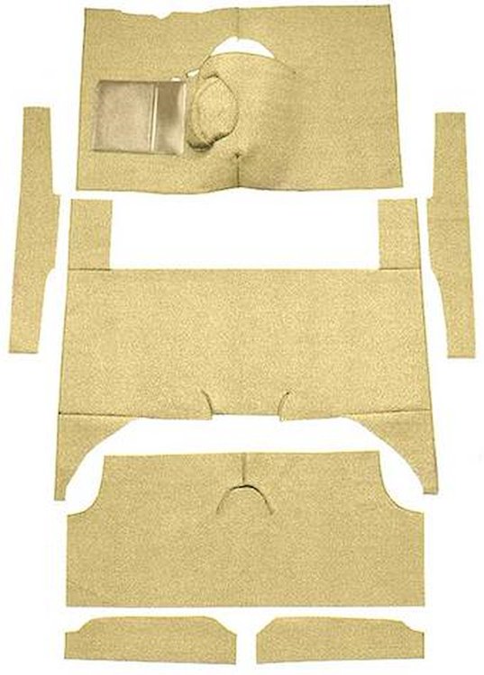 F9174309 1963-65 Falcon/Comet 4-Door Wagon V8 w/ Floor Shift; Cut & Sewn; Loop Carpet; Kit; Ivy Gold