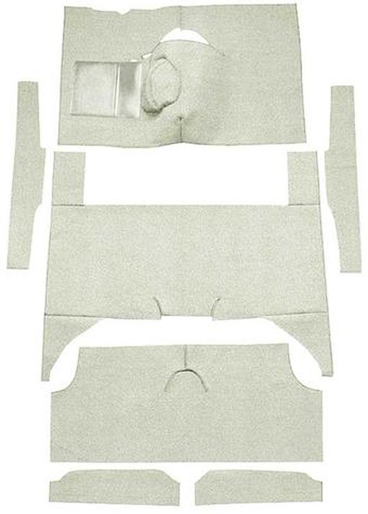 F9174323 1963-65 Falcon/Comet 4-Door Wagon V8 w/ Floor Shift; Cut & Sewn; Loop Carpet; Kit; Silver