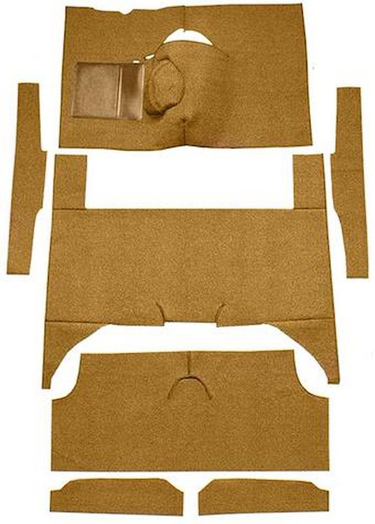 F9174369 1963-65 Falcon/Comet 4-Door Wagon V8 w/ Floor Shift; Cut & Sewn; Loop Carpet; Kit; Medium Saddle