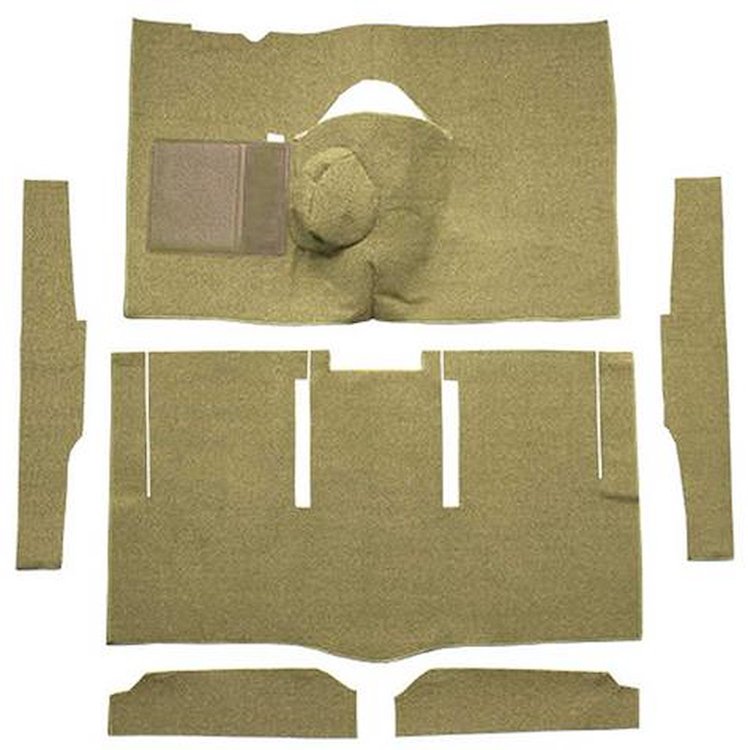 F9174809 1963-65 Falcon/Comet 2-Door Hardtop 8 Cyl w/ Floor Shift; Cut & Sewn; Loop Carpet; Kit; Ivy Gold