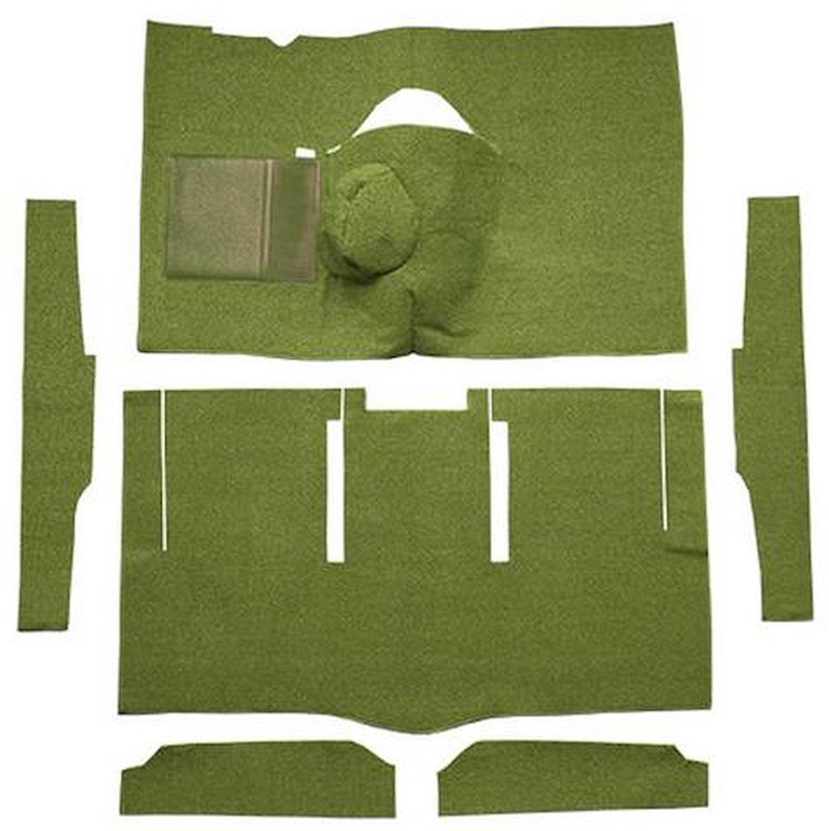 F9174819 1963-65 Falcon/Comet 2-Door Hardtop 8 Cyl w/ Floor Shift; Cut & Sewn; Loop Carpet; Kit; Moss Green