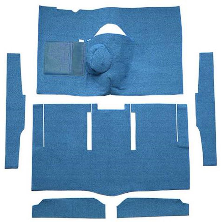 F9174862 1963-65 Falcon/Comet 2-Door Hardtop 8 Cyl w/ Floor Shift; Cut & Sewn; Loop Carpet; Kit; Ford Blue