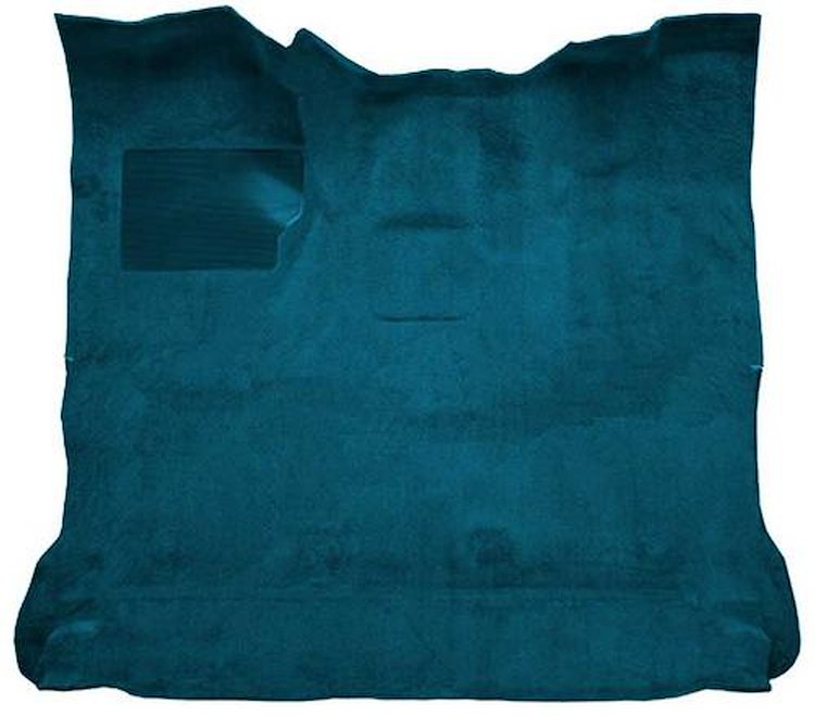 F9183341 1980-86 Ford F-Series Extra Cab w/ High Tunnel; Molded; Cutpile Carpet; Kit; Ocean Blue/Bright Blue