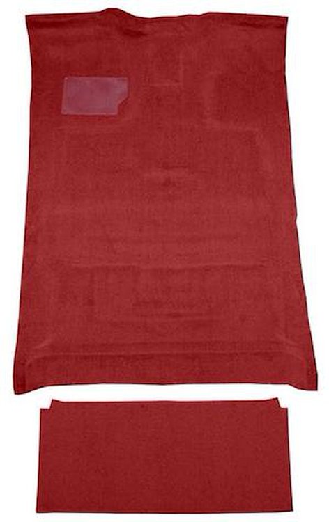 F9183602 1980-86 Ford F-Series Crew Cab w/ High Tunnel; Molded; Cutpile Carpet; Kit; Red