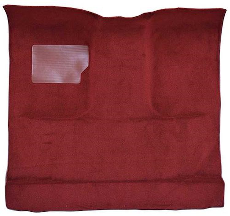 F9184802 1965-73 Ford F-Series Regular Cab Truck w/ Low Tunnel; Molded Loop Carpet; Kit; Red