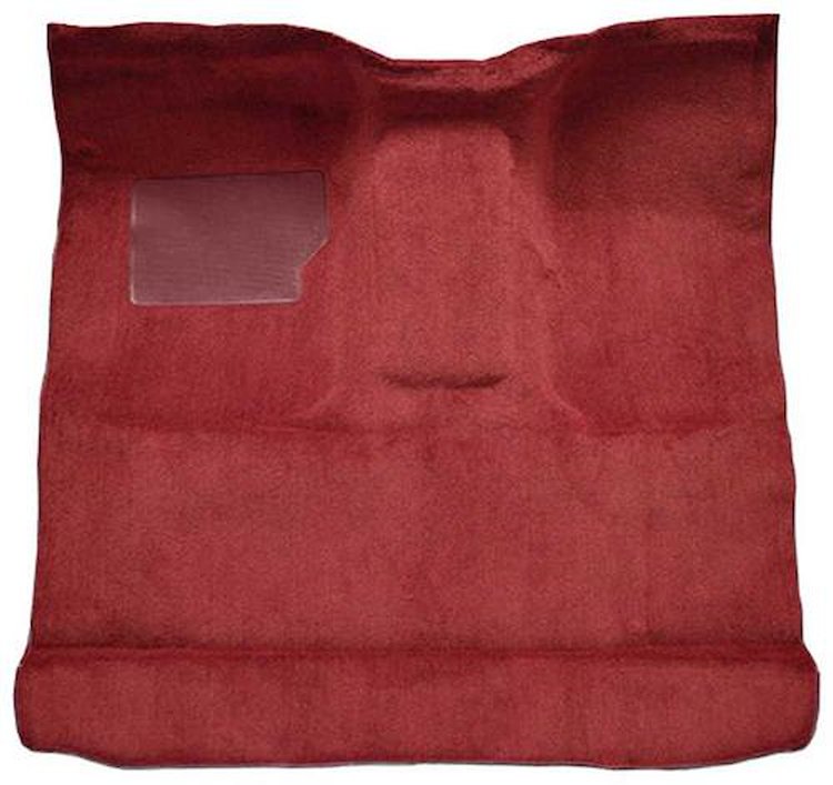 F9185102 1965-73 Ford F-Series Regular Cab Truck w/ High Tunnel; Molded Loop Carpet; Red