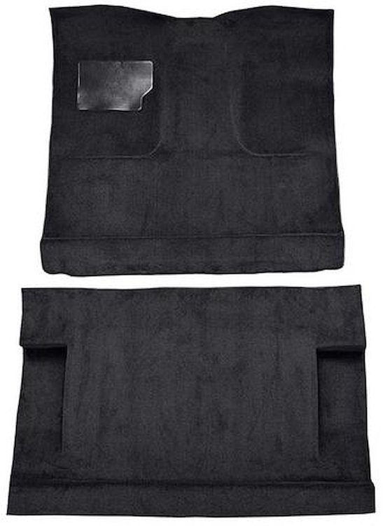 F9185301 1974-79 Ford F-Series Crew Cab w/ Low Tunnel; Molded; Cutpile Carpet; Kit; Black