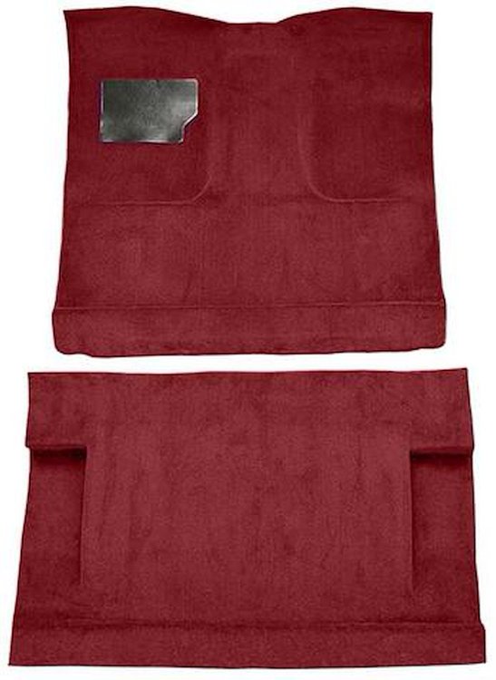 F9185315 1974-79 Ford F-Series Crew Cab w/ Low Tunnel; Molded; Cutpile Carpet; Kit; Maroon
