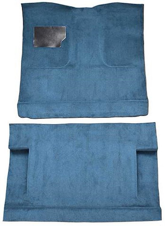 F9185331 1974-79 Ford F-Series Crew Cab w/ Low Tunnel; Molded; Cutpile Carpet; Kit; Blue