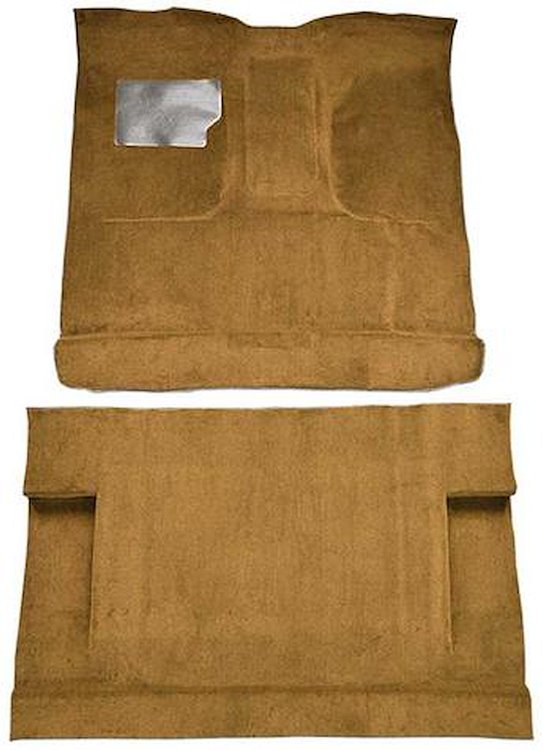 F9185518 1974-79 F-Series Crew Cab w/ High Tunnel; Molded; Cutpile Carpet; Kit; Dark Saddle