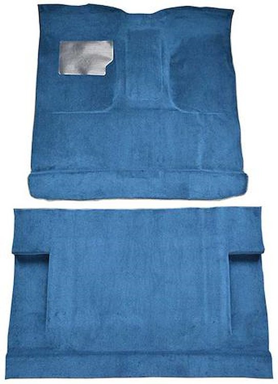 F9185531 1974-79 F-Series Crew Cab w/ High Tunnel; Molded; Cutpile Carpet; Kit; Blue