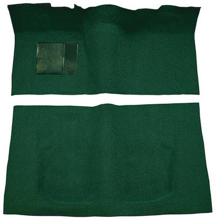 F9190013 1960-64 Galaxie/Fairlane 2-Door w/ Flat Front & Column Shift - Loop Carpet Kit - Dark Green