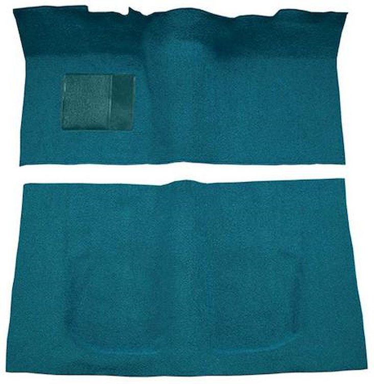 F9190016 1960-64 Galaxie/Fairlane 2-Door w/ Flat Front & Column Shift - Loop Carpet Kit - Dark Teal