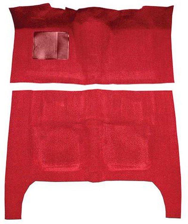 F9190102 1960-64 Fairlane/Galaxie 4-Door Hardtop/Sedan/Wagon; Flat Front Short Rear; Loop Carpet; Kit; Red
