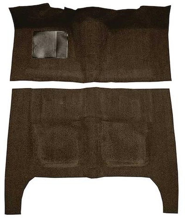 F9190130 1960-64 Fairlane/Galaxie 4-Door Hardtop/Sedan/Wagon; Flat Front Short Rear; Loop Carpet; Kit; Dark Brown