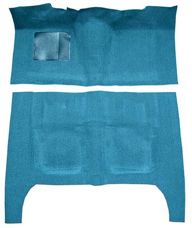 F9190141 1960-64 Fairlane/Galaxie 4-Door Hardtop/Sedan/Wagon; Flat Front Short Rear; Loop Carpet; Kit; Medium Blue