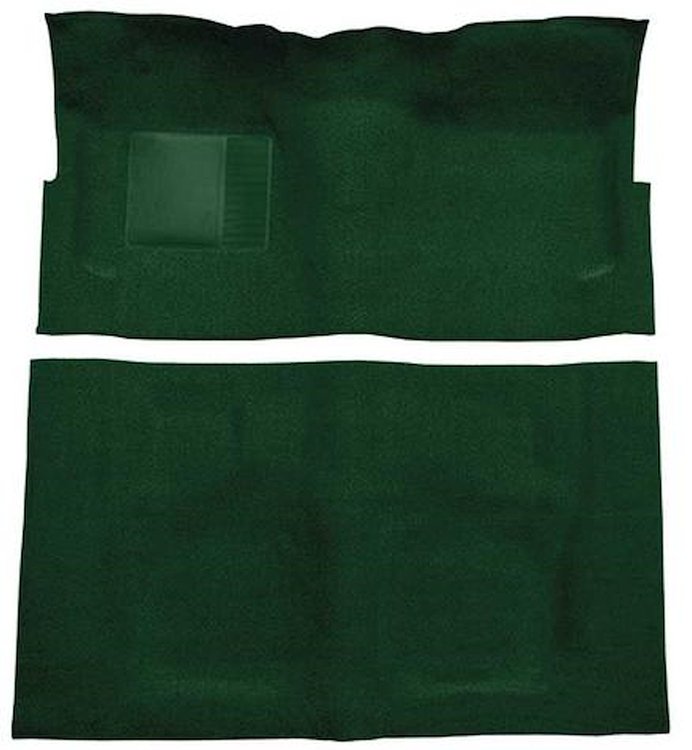 F9190513 1960-64 Galaxie/Fairlane 2-Door w/ Footwells & Column Shift - Loop Carpet Kit - Dark Green
