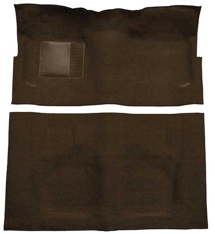 F9190530 1960-64 Galaxie/Fairlane 2-Door w/ Footwells & Column Shift - Loop Carpet Kit - Dark Brown