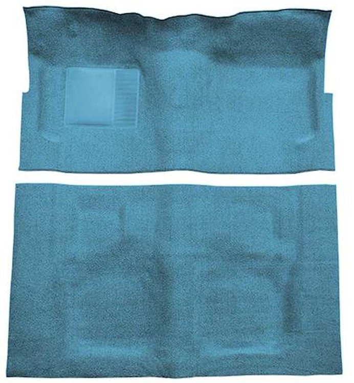 F9190541 1960-64 Galaxie/Fairlane 2-Door w/ Footwells & Column Shift - Loop Carpet Kit - Medium Blue