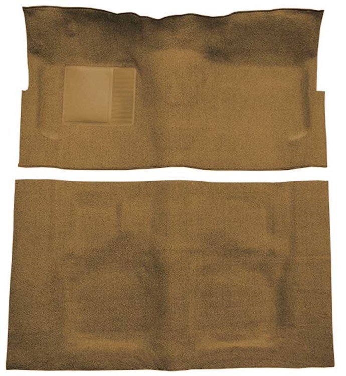 F9190569 1960-64 Galaxie/Fairlane 2-Door w/ Footwells & Column Shift - Loop Carpet Kit - Medium Saddle