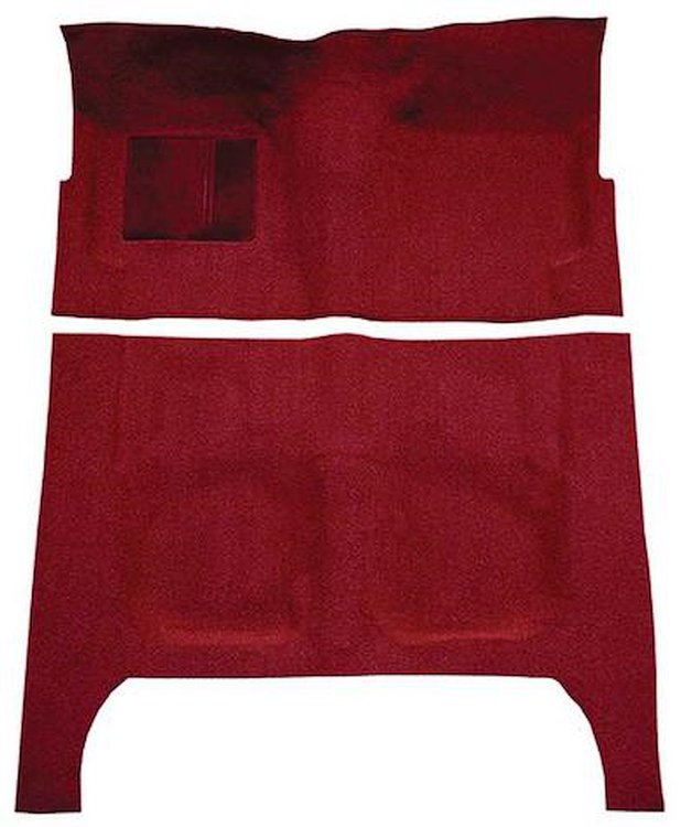 F9190602 1960-64 Fairlane/Galaxie 4-Door w/ Foot Wells and Column Shift - Loop Carpet Kit - Red