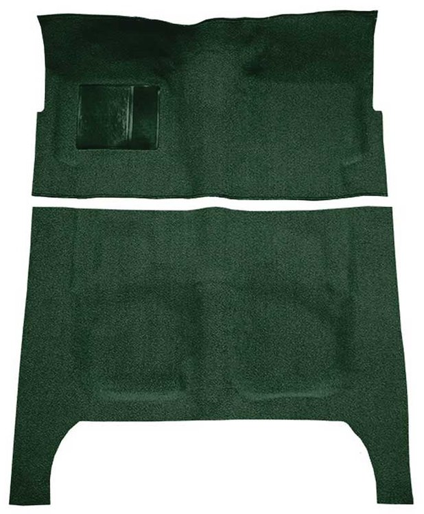 F9190613 1960-64 Fairlane/Galaxie 4-Door w/ Foot Wells and Column Shift - Loop Carpet Kit - Dark Green