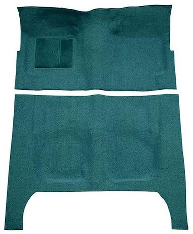 F9190616 1960-64 Fairlane/Galaxie 4-Door w/ Foot Wells and Column Shift - Loop Carpet Kit - Dark Teal