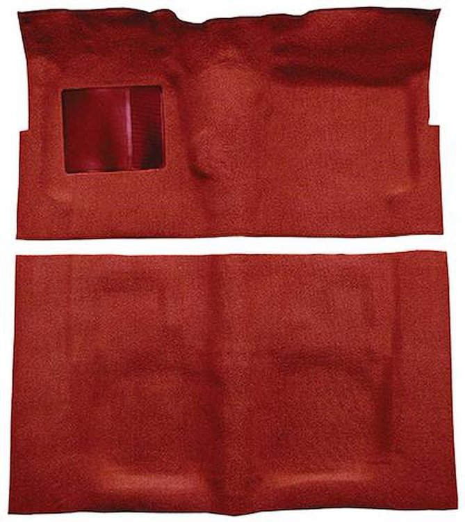 F9190802 1960-64 Fairlane/Galaxie 2-Door w/ Foot Wells & Floor Shift - Loop Carpet Kit - Red