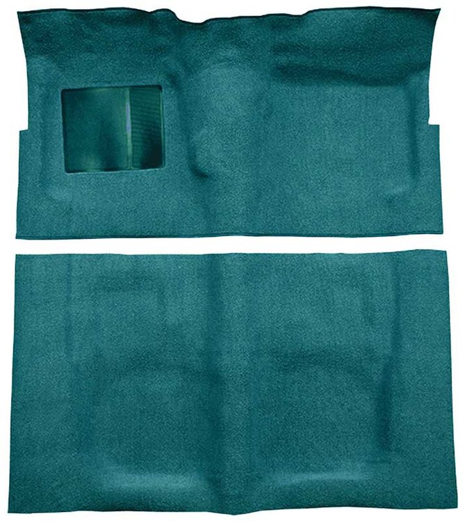 F9190806 1960-64 Fairlane/Galaxie 2-Door w/ Foot Wells & Floor Shift - Loop Carpet Kit - Aqua