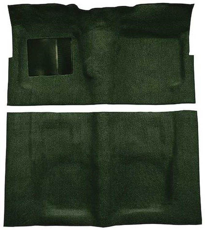 F9190813 1960-64 Fairlane/Galaxie 2-Door w/ Foot Wells & Floor Shift - Loop Carpet Kit - Dark Green