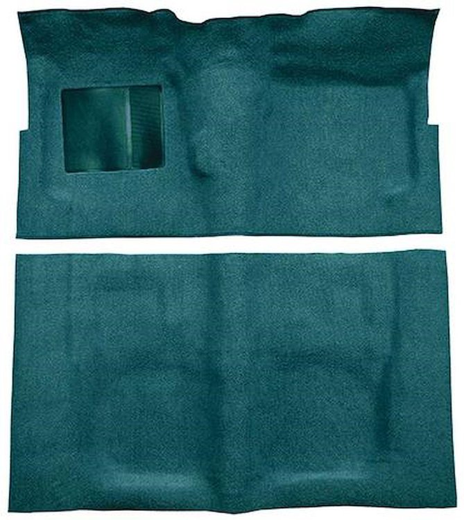F9190816 1960-64 Fairlane/Galaxie 2-Door w/ Foot Wells & Floor Shift - Loop Carpet Kit - Dark Teal