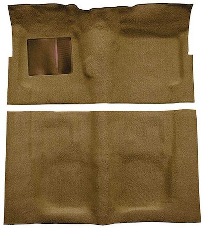 F9190869 1960-64 Fairlane/Galaxie 2-Door w/ Foot Wells & Floor Shift - Loop Carpet Kit - Medium Saddle