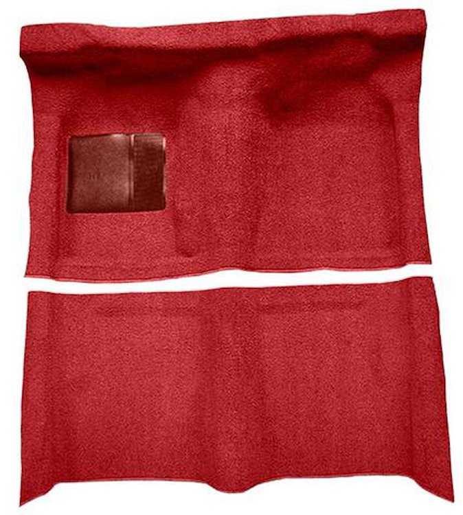 F9190902 1963-65 Falcon/Comet 2-Door Hardtop/1960-65 Ranchero w/ Column Shift; Molded Loop Carpet; Kit; Red