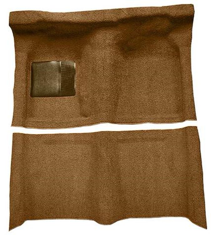 F9190918 1963-65 Falcon/Comet 2-Door Hardtop/1960-65 Ranchero w/ Column Shift; Molded Loop Carpet; Kit; Dark Saddle