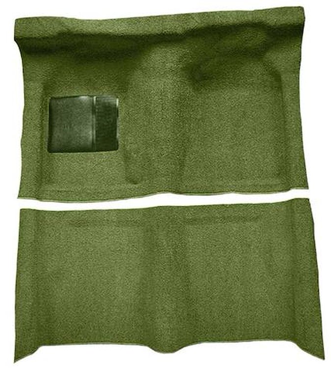 F9190919 1963-65 Falcon/Comet 2-Door Hardtop/1960-65 Ranchero w/ Column Shift; Molded Loop Carpet; Kit; Moss Green