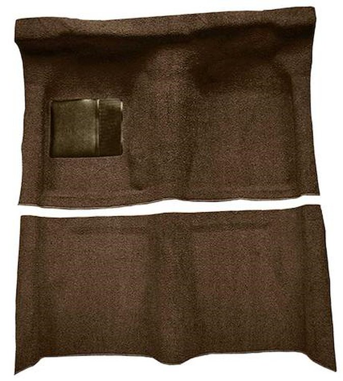 F9190930 1963-65 Falcon/Comet 2-Door Hardtop/1960-65 Ranchero w/ Column Shift; Molded Loop Carpet; Kit; Dark Brown