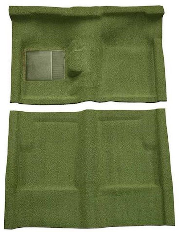 F9191219 1960-65 Falcon/Comet 2/4-Door Sedan V8 w/ Floor Shift; Molded Loop Carpet; Kit; Moss Green