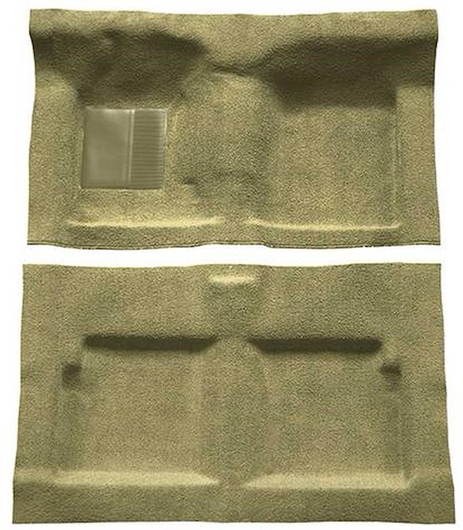 F9191309 1963-65 Falcon/Comet 2-Door Convertible w/ Column Shift Molded Loop Carpet; Kit; Ivy Gold