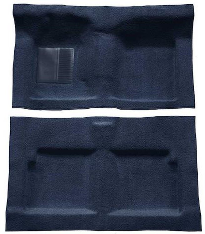F9191312 1963-65 Falcon/Comet 2-Door Convertible w/ Column Shift Molded Loop Carpet; Kit; Dark Blue
